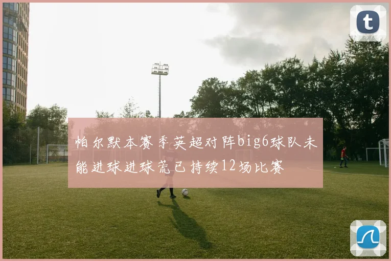 帕尔默本赛季英超对阵big6球队未能进球进球荒已持续12场比赛